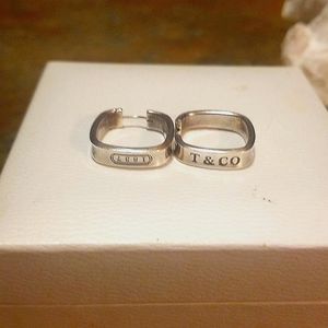 Tiffany and Co Sliver square earrings
